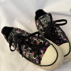 CONVERSE with OWLS All Star black , pink, purple owls Multicolor sneaker